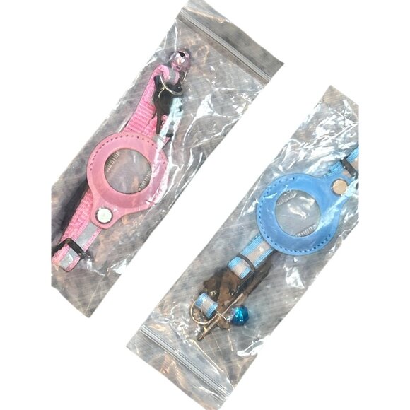 Apple‎ AirTag Holder Adjustable Pet Collars With Bell In Pink & Blue  Secure Fit - Picture 3 of 3